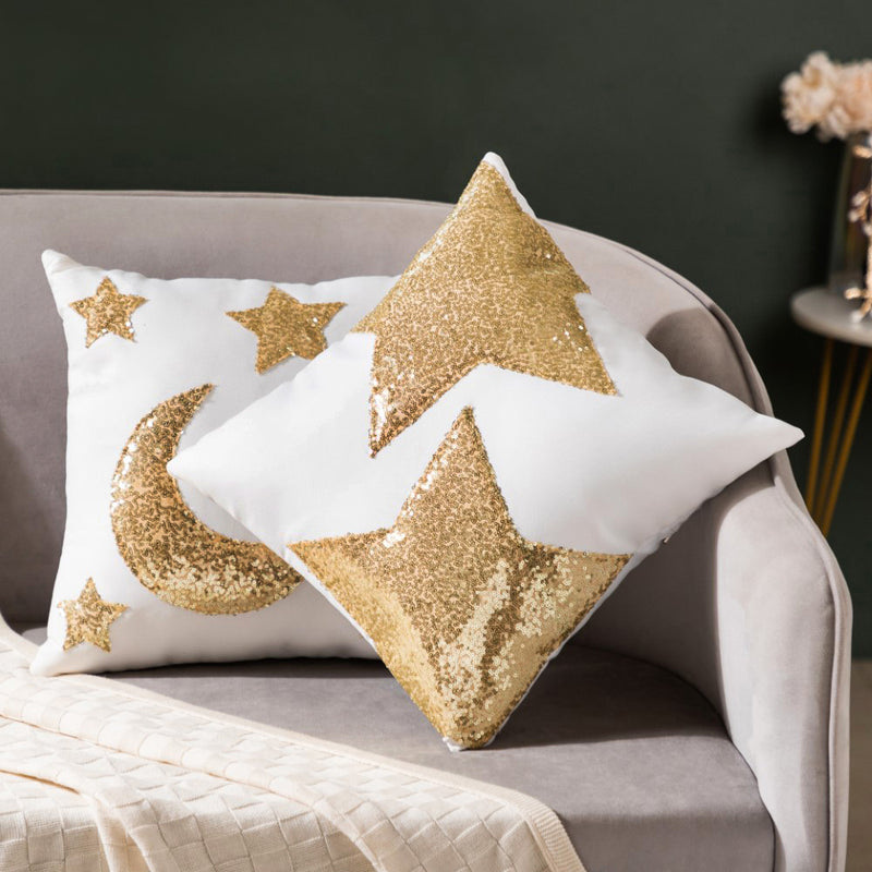 Festive Celestial Cushion Cover Set Of 2 16x16 Inch