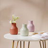 Matte Soft Hued Vase - Flower vase for home decor, office and gifting | Home decoration items