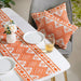 Embroidered Cushion Cover And Runner Orange Set Of 3