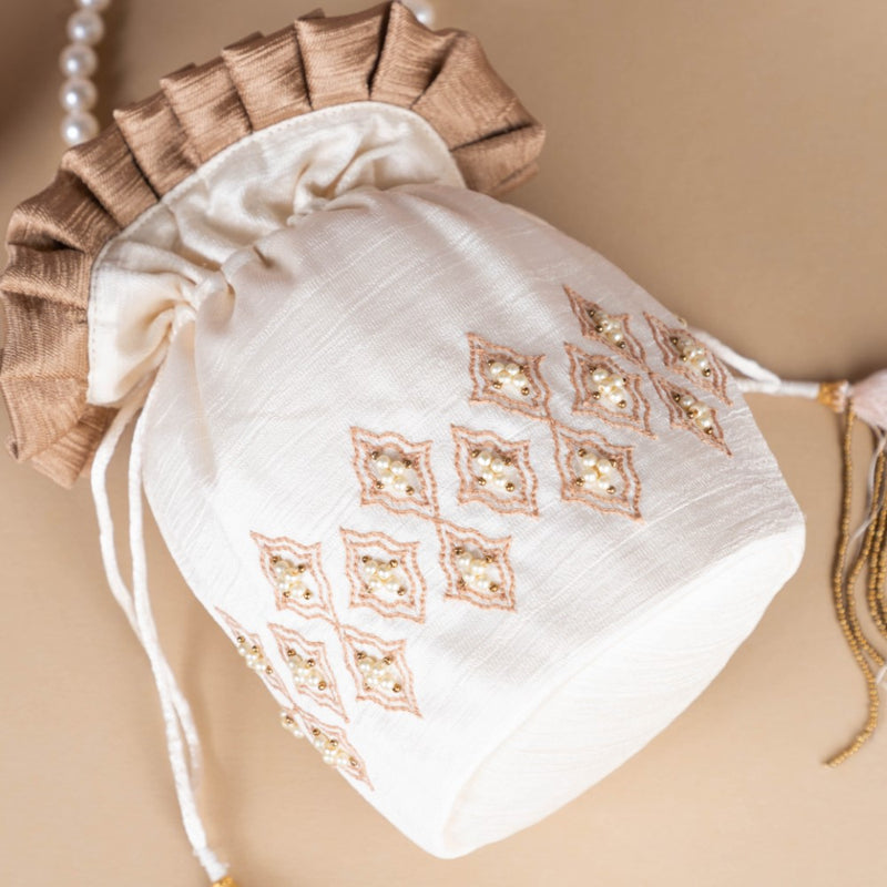 Sitara Potli Bag Off White