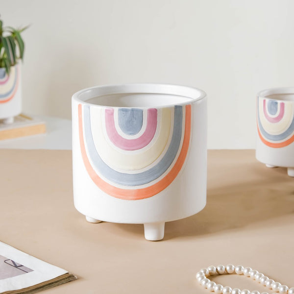 Rainbow Round Pot Large - Indoor planters and flower pots | Home decor items