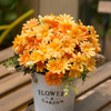 Orange Flowers in Basket - Artificial flower | Flower for vase | Home decor item | Room decoration item