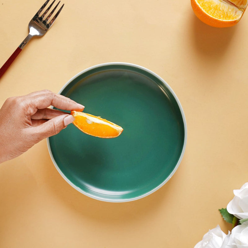 Zoella Snack Plate Green - Serving plate, snack plate, dessert plate | Plates for dining & home decor