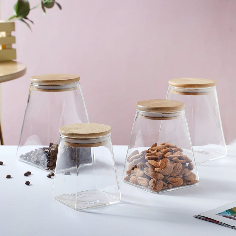 Glass Jar With Wooden Lid - Extra Large - Jar