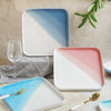Ombre Square Dinner Plates - Serving plate, lunch plate, ceramic dinner plates| Plates for dining table & home decor