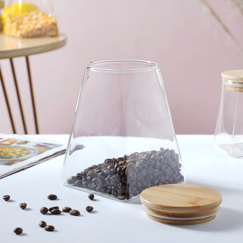 Glass Jar With Wooden Lid - Extra Large - Jar