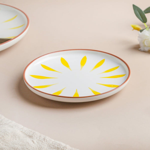 Teardrop Snack Plate Yellow 6 Inch - Serving plate, snack plate, dessert plate | Plates for dining & home decor