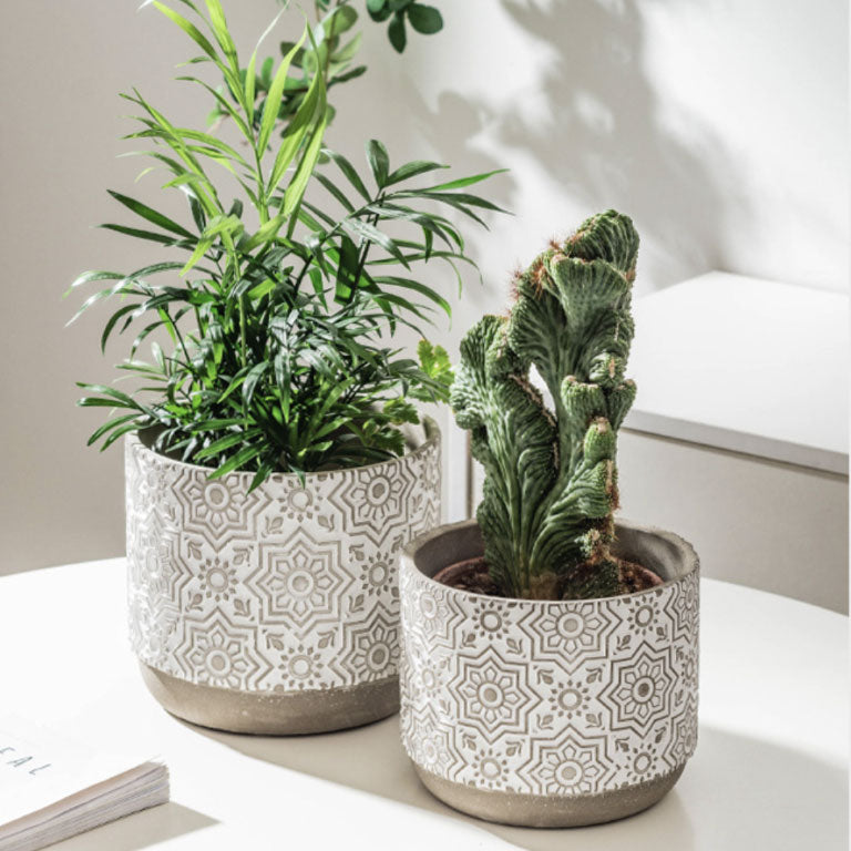 Vintage Round Pot - Indoor planters and flower pots | Home decor items