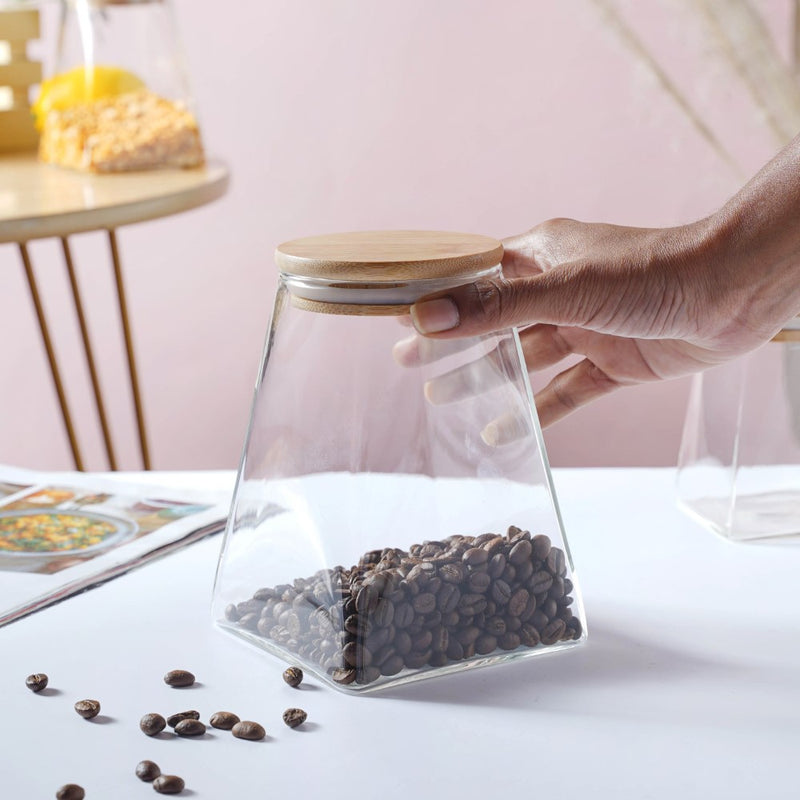 Glass Jar With Wooden Lid - Extra Large - Jar