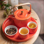 Luxury Tea Set Orange - Tea set, tea cup set, teapot set | Tea set for Dining table & Home decor