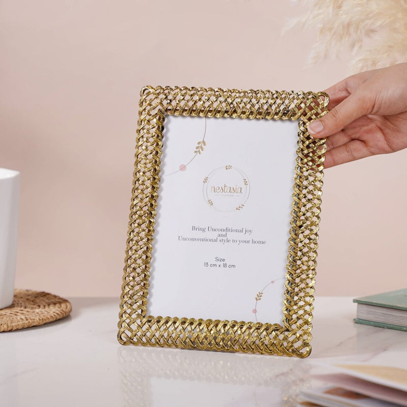 Golden Helical Photo Frame - Picture frames and photo frames online | Living room decoration items