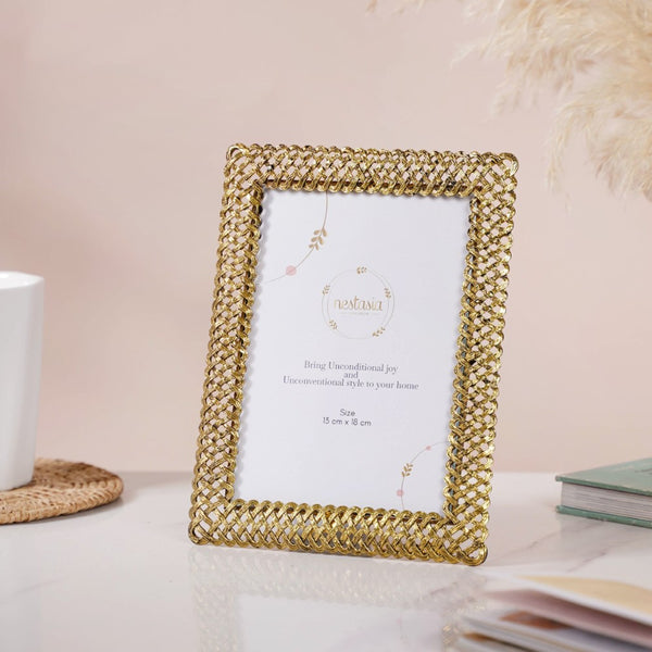 Golden Helical Photo Frame - Picture frames and photo frames online | Living room decoration items