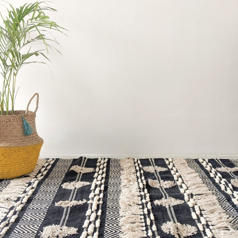 BOHO Tamara Hand Woven Rug - Black