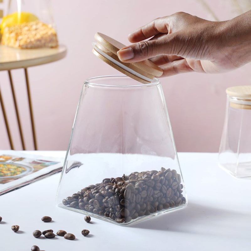 Glass Jar With Wooden Lid - Extra Large - Jar
