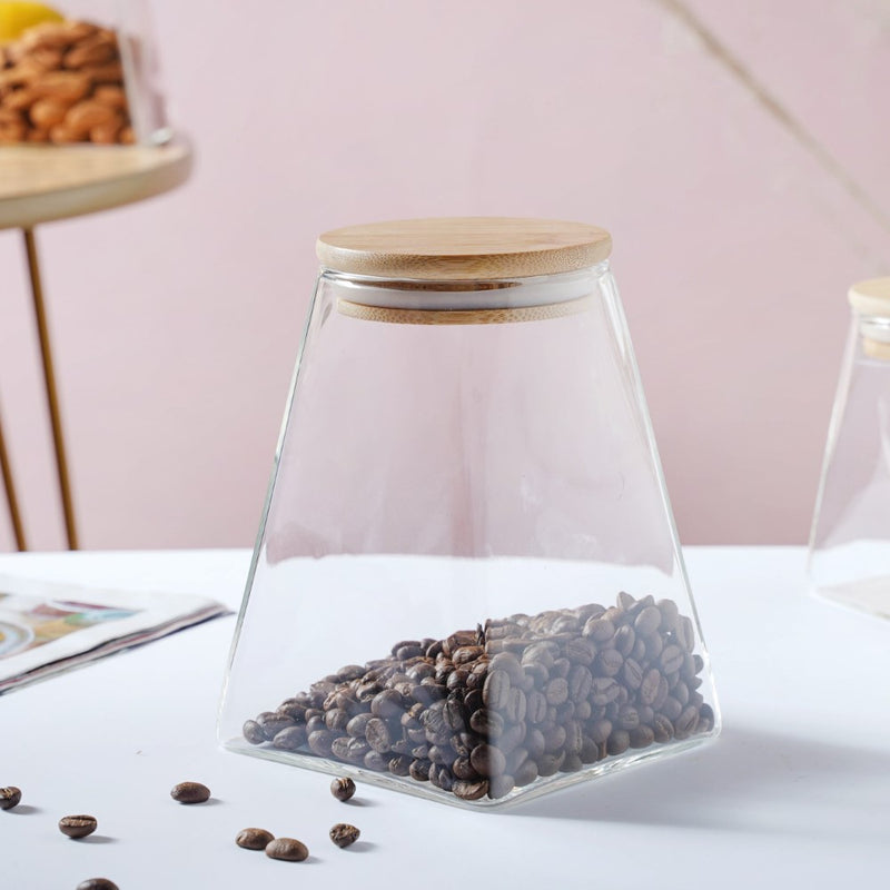 Glass Jar With Wooden Lid - Extra Large - Jar