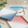 Ombre Square Dinner Plates - Serving plate, lunch plate, ceramic dinner plates| Plates for dining table & home decor