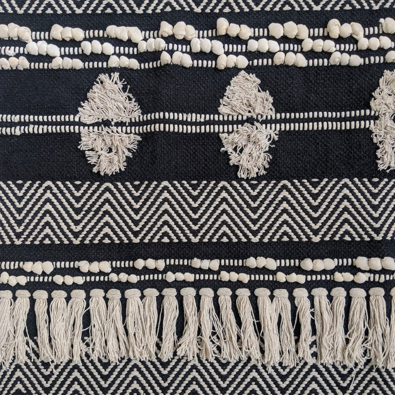 BOHO Tamara Hand Woven Rug - Black
