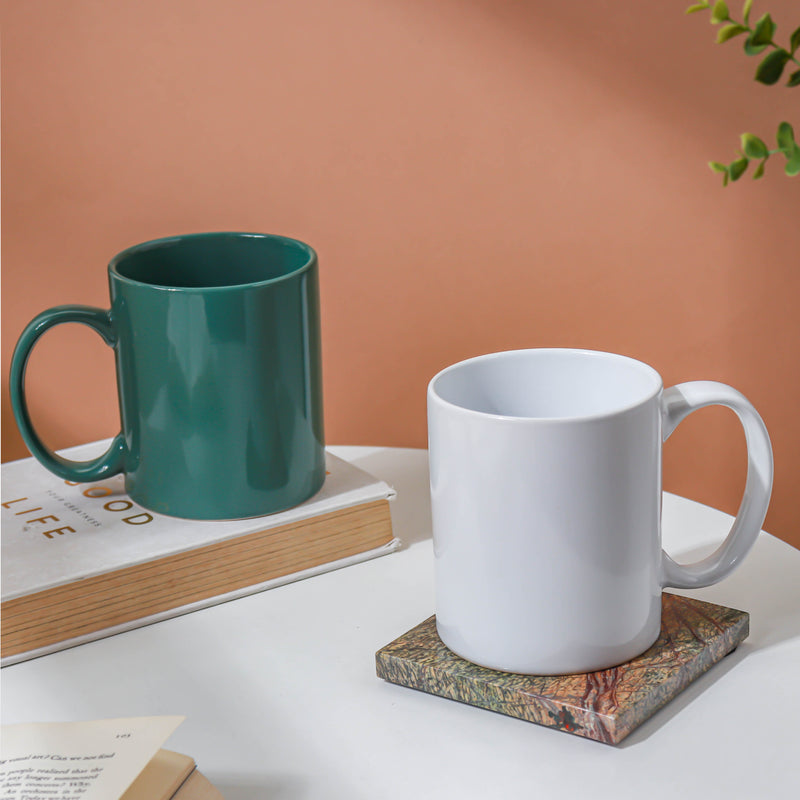 Ceramic Green Coffee Mug- Mug for coffee, tea mug, cappuccino mug | Cups and Mugs for Coffee Table & Home Decor