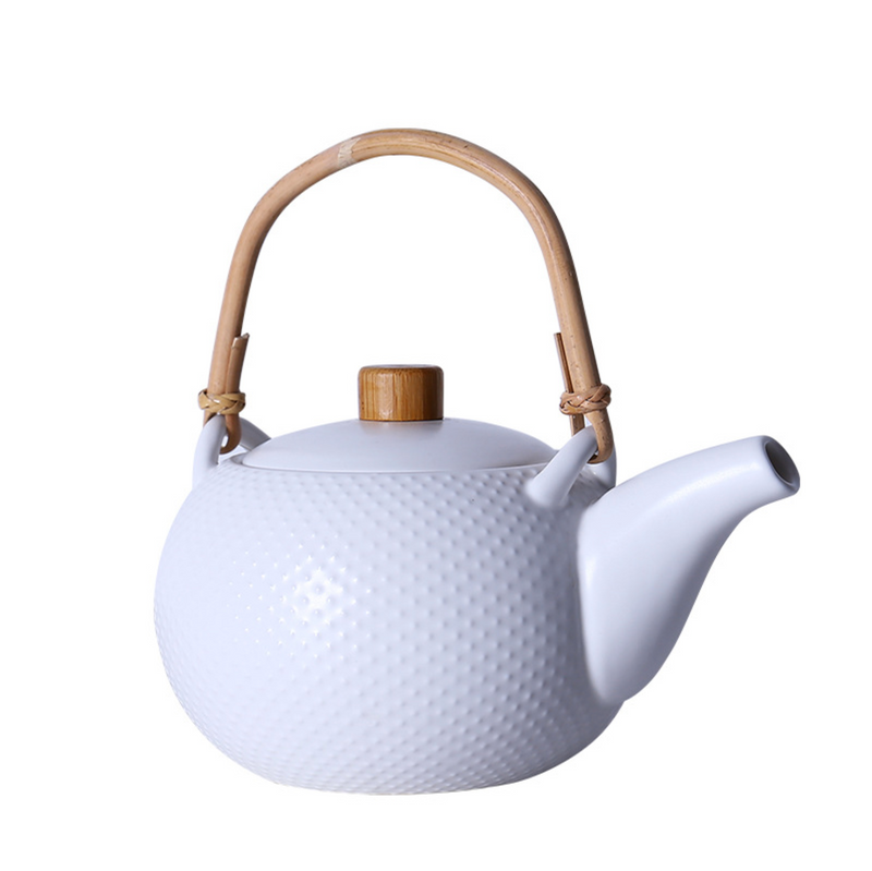 MAGNIFIQUE textured tea pot - white - Teapot, kettle, tea kettle | Teapot for Dining table & Home decor