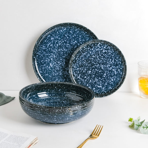 Kimberlite Finish Stone Ceramic Snack Plate 8 Inch - Serving plate, snack plate, dessert plate | Plates for dining & home decor