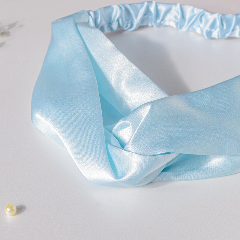 Orchid Blue Satin Hair Band