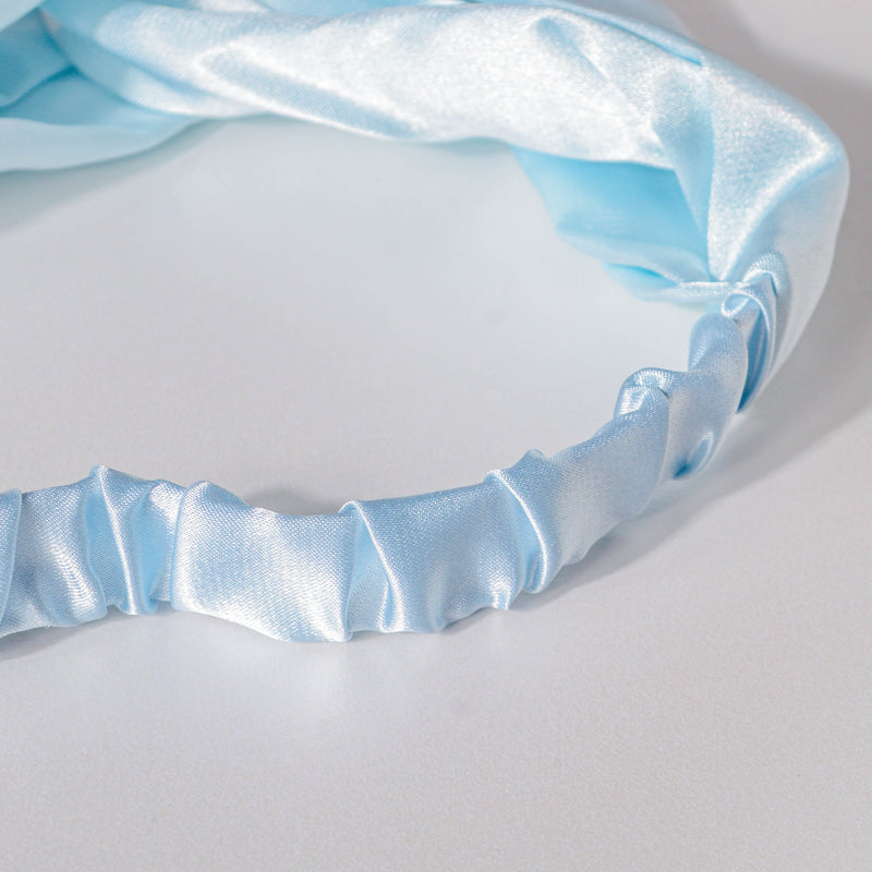 Orchid Blue Satin Hair Band