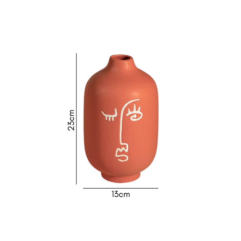 Artistic Face Vase Small - Flower vase for home decor, office and gifting | Home decoration items