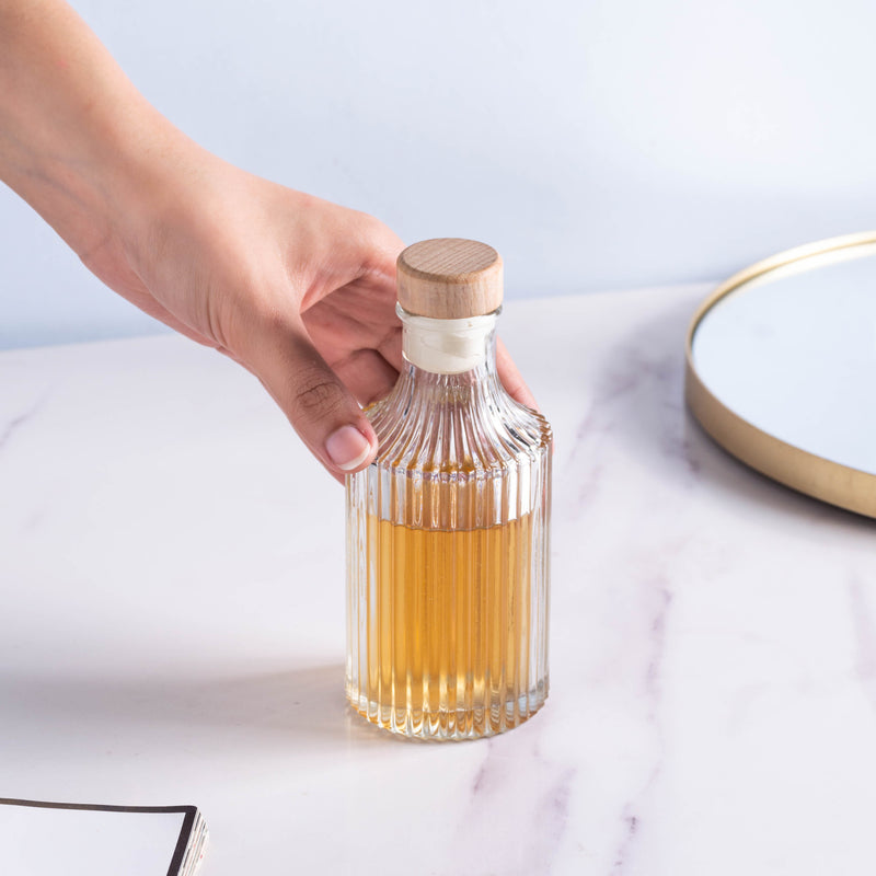 Small Wine Bottle with Cork - Water bottle, juice bottle, mini bottle | Bottle for Travelling & Dining Table