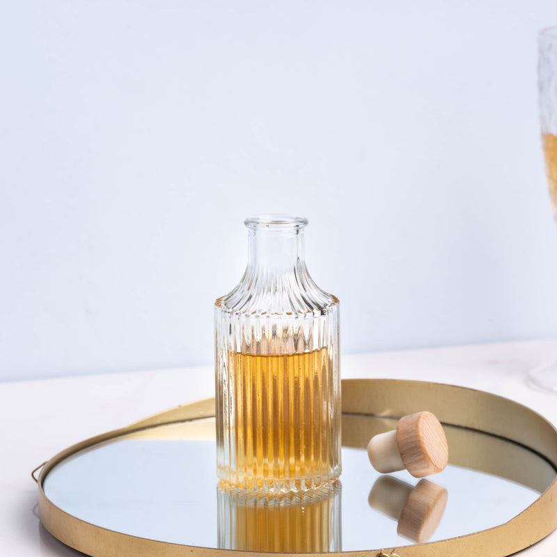 Small Wine Bottle with Cork - Water bottle, juice bottle, mini bottle | Bottle for Travelling & Dining Table