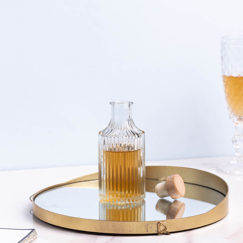 Small Wine Bottle with Cork - Water bottle, juice bottle, mini bottle | Bottle for Travelling & Dining Table