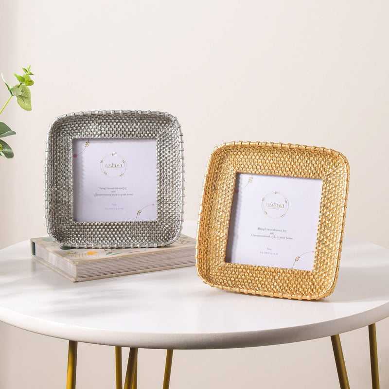 Golden Glam Square Photo Frame - Picture frames and photo frames online | Living room decoration items