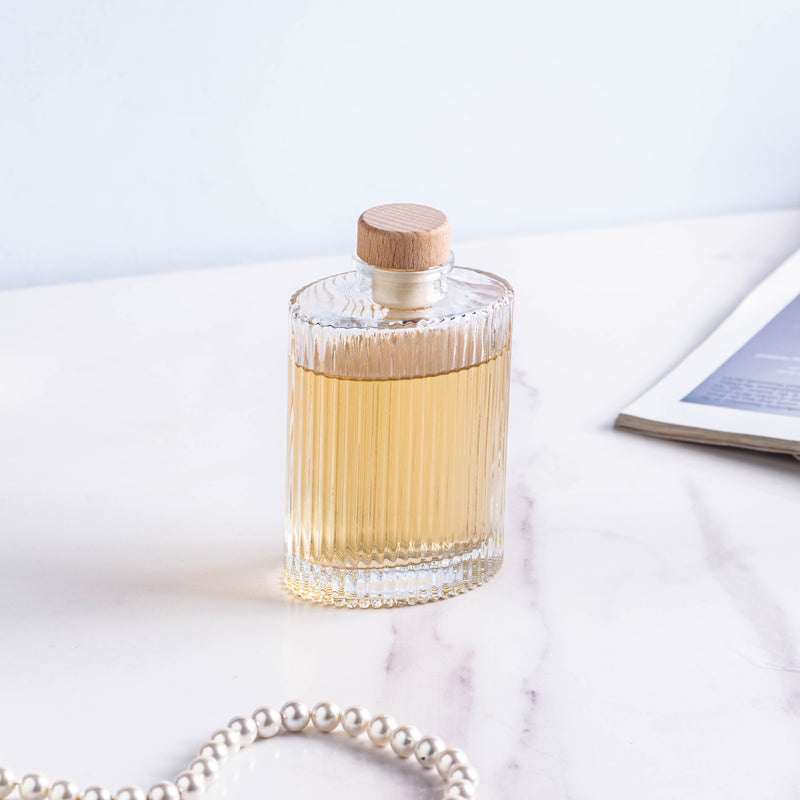 Broad Wine Bottle with Cork - Water bottle, juice bottle, mini bottle | Bottle for Travelling & Dining Table