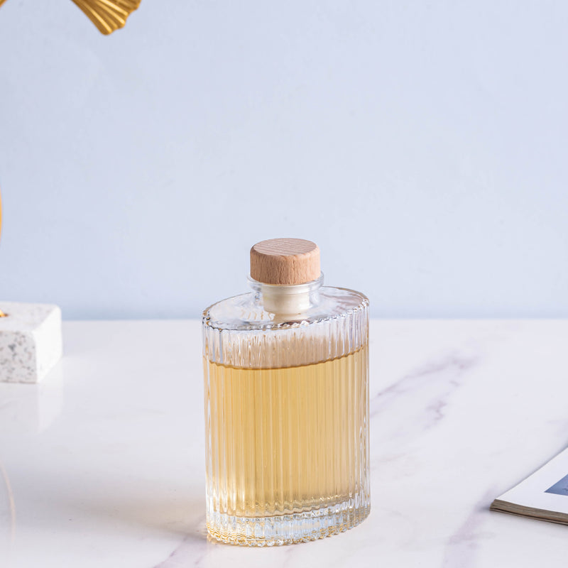 Broad Wine Bottle with Cork - Water bottle, juice bottle, mini bottle | Bottle for Travelling & Dining Table