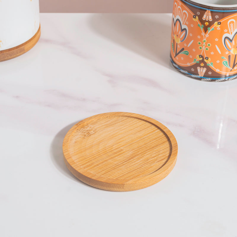 Tawny Tango Bloom Fiesta Botanical Planter With Wooden Coaster - Indoor planters and flower pots | Home decor items