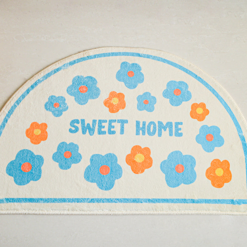 Small Flowers Semicircle Rug