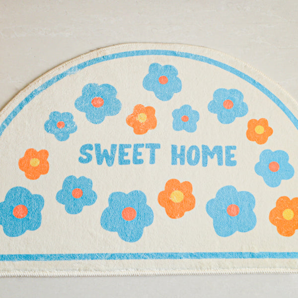Small Flowers Semicircle Rug