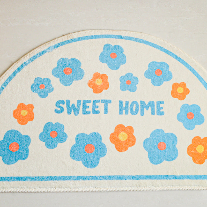 Small Flowers Semicircle Rug