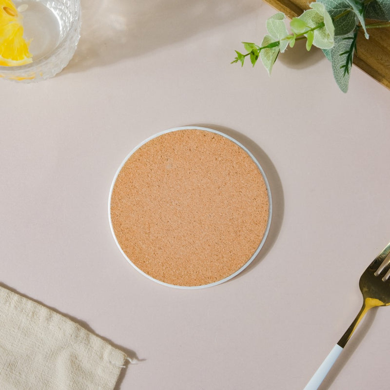 Frame Patterned Ceramic Coaster Set of 4