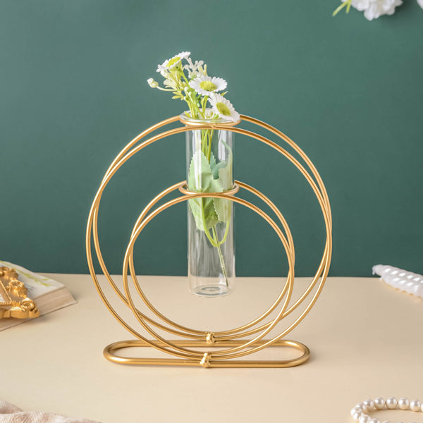 Ring Tube Vase - Flower vase for home decor, office and gifting | Home decoration items