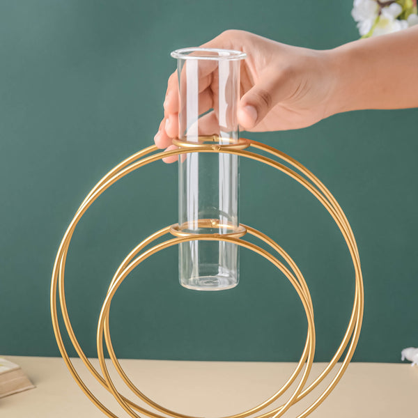 Ring Tube Vase - Flower vase for home decor, office and gifting | Home decoration items