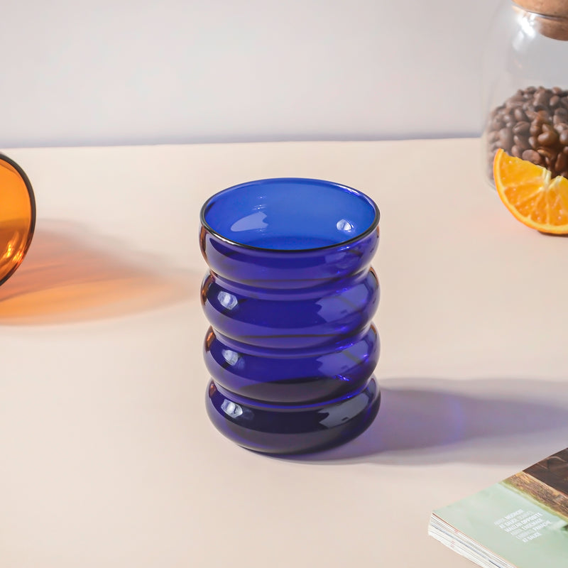 Ripple Puffy Glass Blue