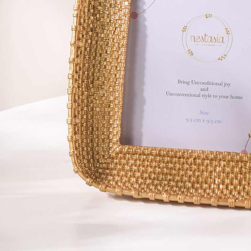 Golden Glam Square Photo Frame - Picture frames and photo frames online | Living room decoration items