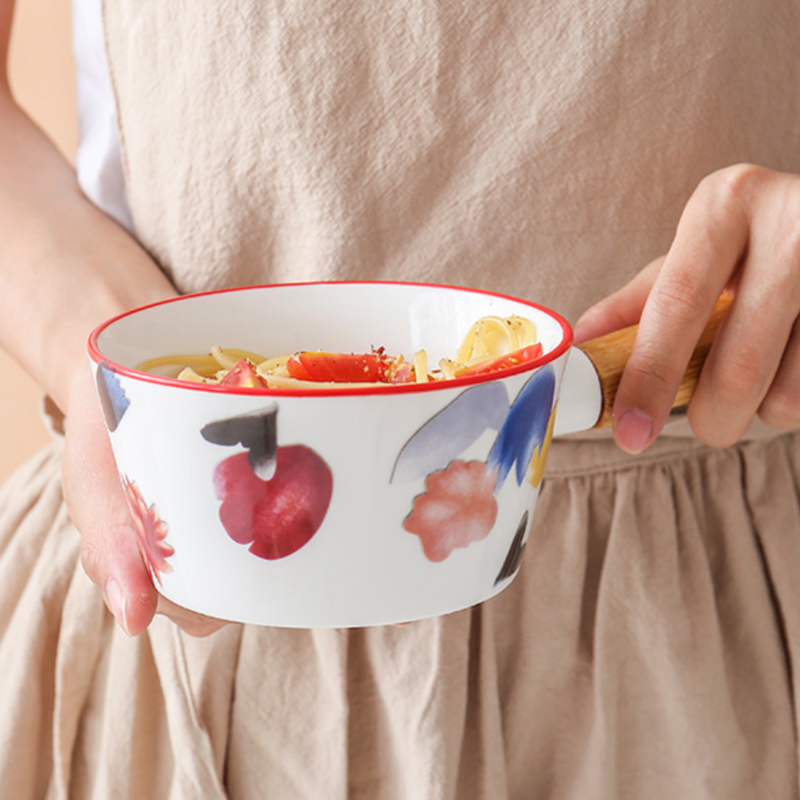 Soup Bowl with Handle - Soup bowls, serving bowls, noodle bowl, snack bowl, popcorn bowls | Bowls for dining & home decor