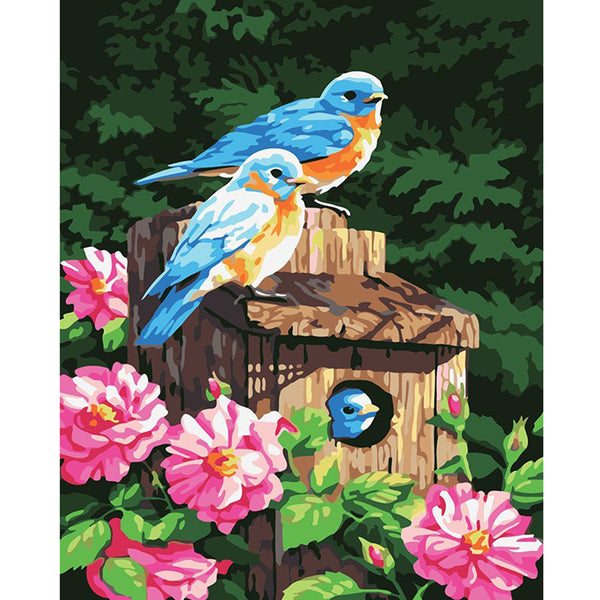 Singing Bluebirds DIY Painting By Numbers Kit