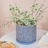Gold and Blue Pot Large - Indoor planters and flower pots | Home decor items
