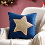 Sequin Star Velvet Cushion Cover 16 Inch X 16 Inch