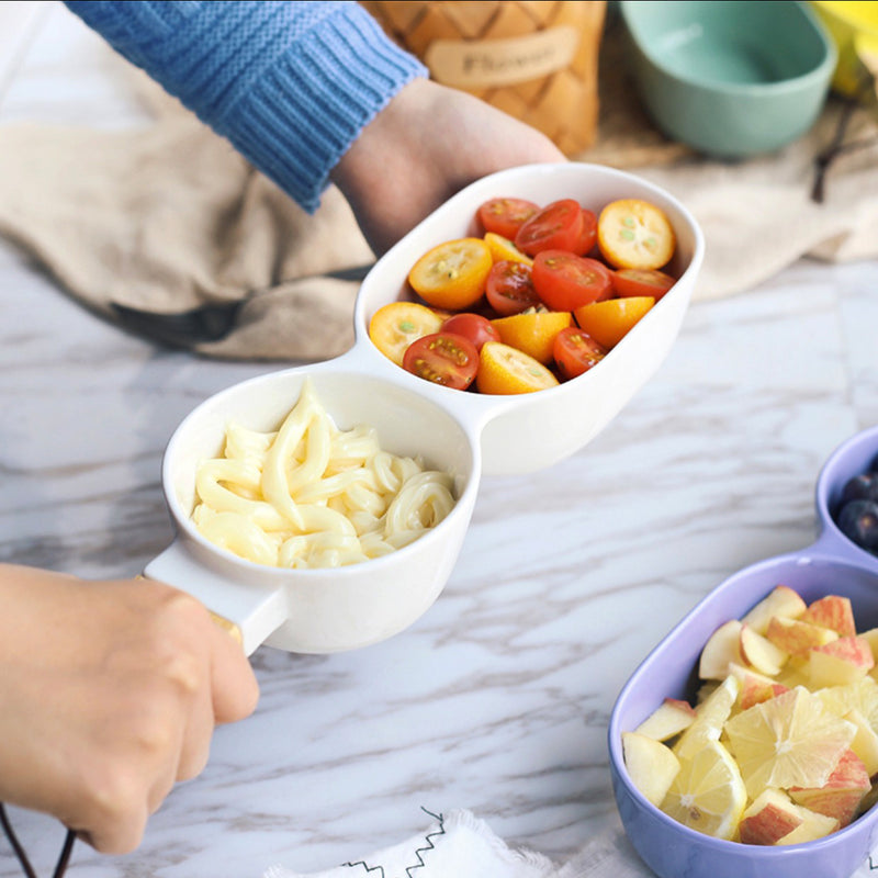 Merry 2 Part Chip and Dip Bowl 500 ml - Serving bowls, snack serving bowls, section bowls, fancy serving bowls, small serving bowls | Dining table & home decor