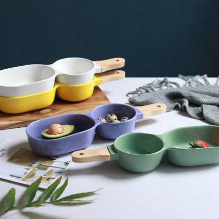 Merry 2 Part Chip and Dip Bowl 500 ml - Serving bowls, snack serving bowls, section bowls, fancy serving bowls, small serving bowls | Dining table & home decor