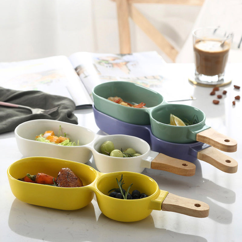 Merry 2 Part Chip and Dip Bowl 500 ml - Serving bowls, snack serving bowls, section bowls, fancy serving bowls, small serving bowls | Dining table & home decor