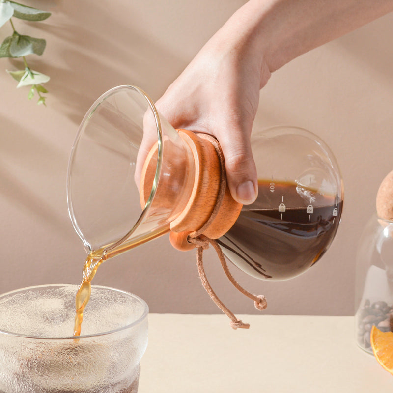 Manual Drip Coffee Maker With Borosilicate Glass Carafe- Coffee filter, coffee pot, coffee strainer | Coffee Pot and Filter for Dining table & Home decor